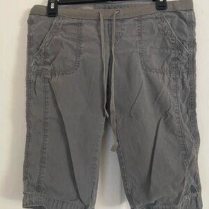Abercrombie & Fitch Charcoal Drawstring Bermuda Shorts